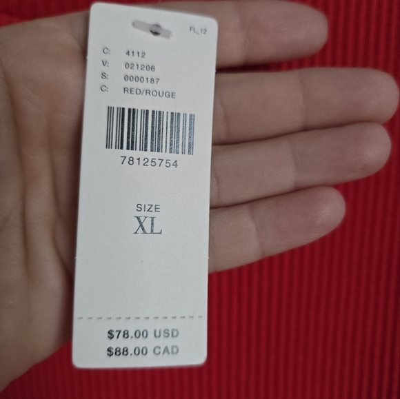 Anthropologie, New, Dolan Organza Red Puff Sleeve Top Blouse, Size XL - Picture 12 of 14